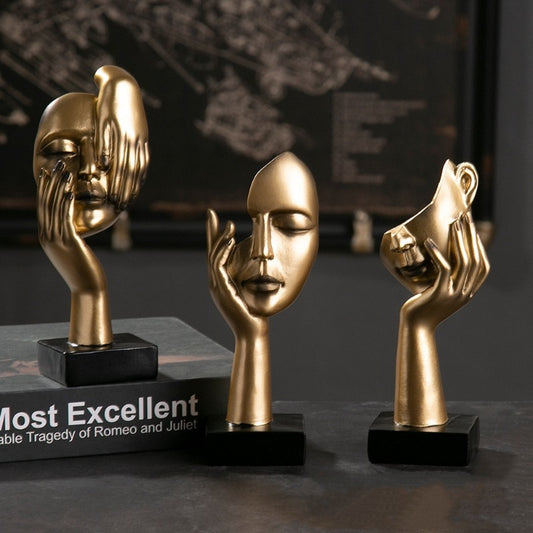 Abstract Thinker Sculpture Decoration